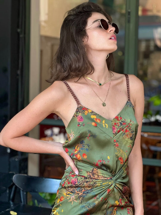 גופיית אתנה - ירוק זית