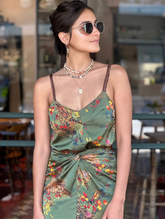 גופיית אתנה - ירוק זית