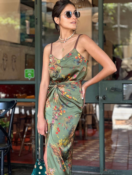 גופיית אתנה - ירוק זית