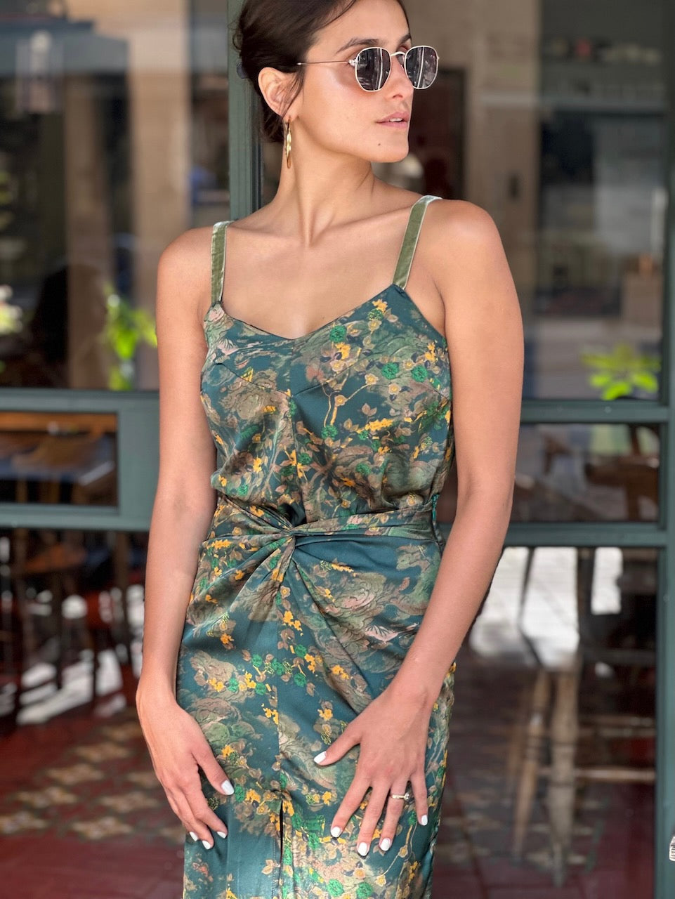 גופיית אתנה - ירוק בקבוק