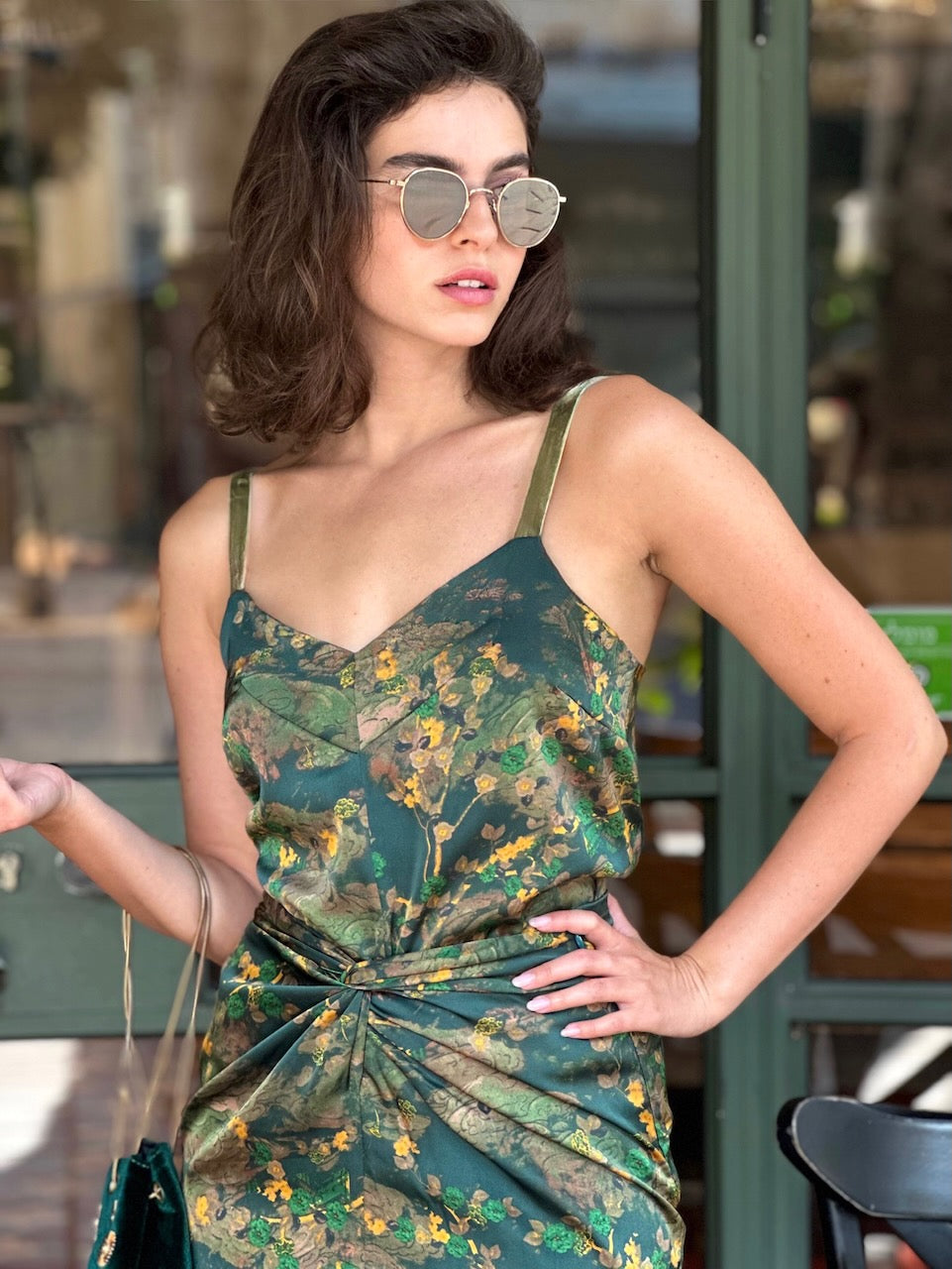 גופיית אתנה - ירוק בקבוק