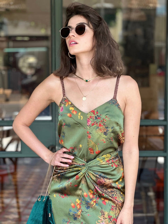 גופיית אתנה - ירוק זית