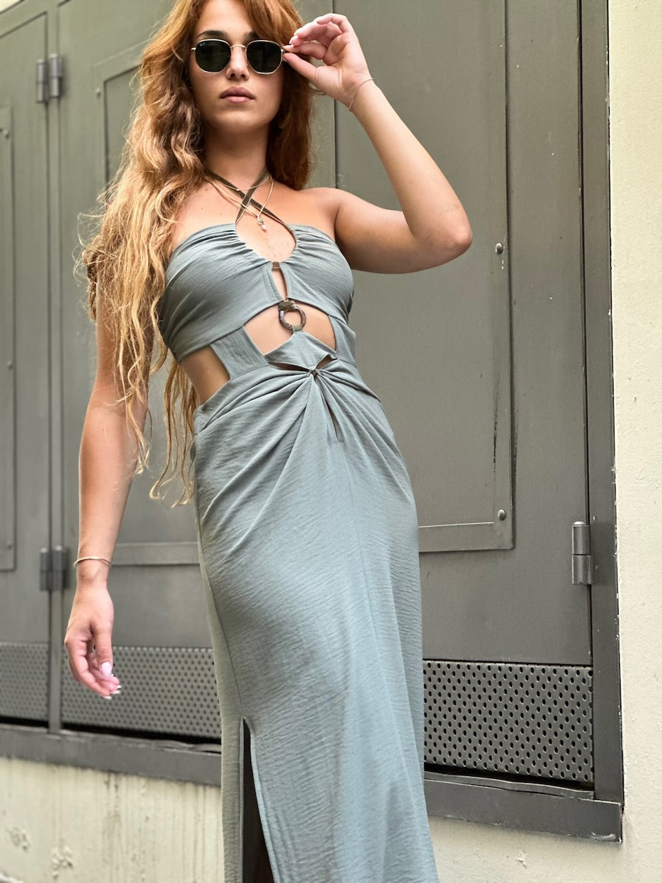 שמלת מאליבו - ירוק