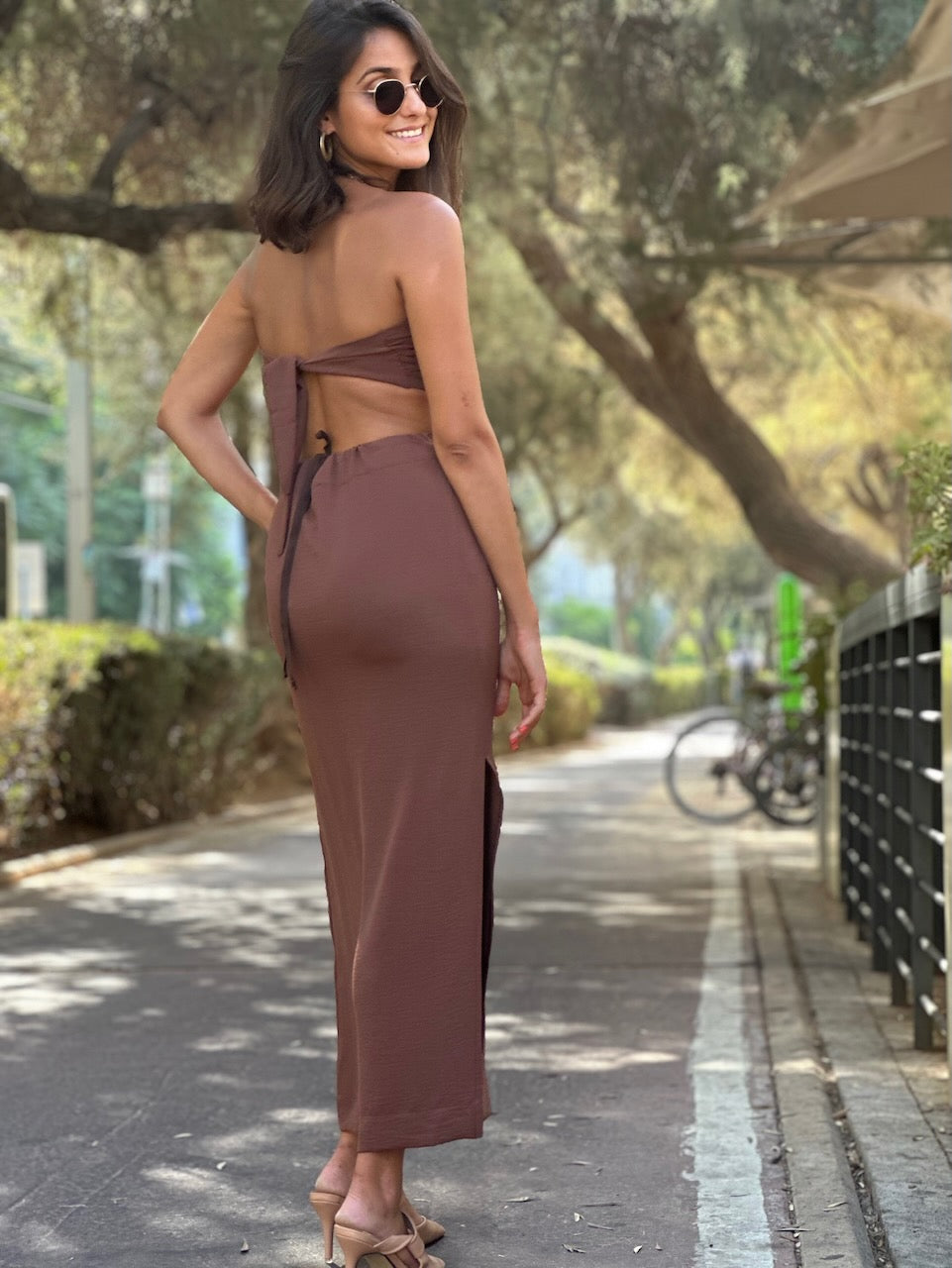 שמלת מאליבו - חום