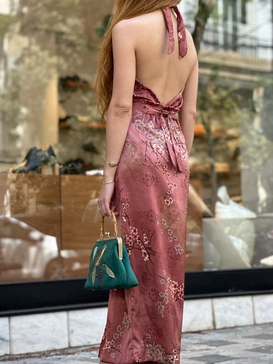 חצאית מקסי ונוס - ורודה