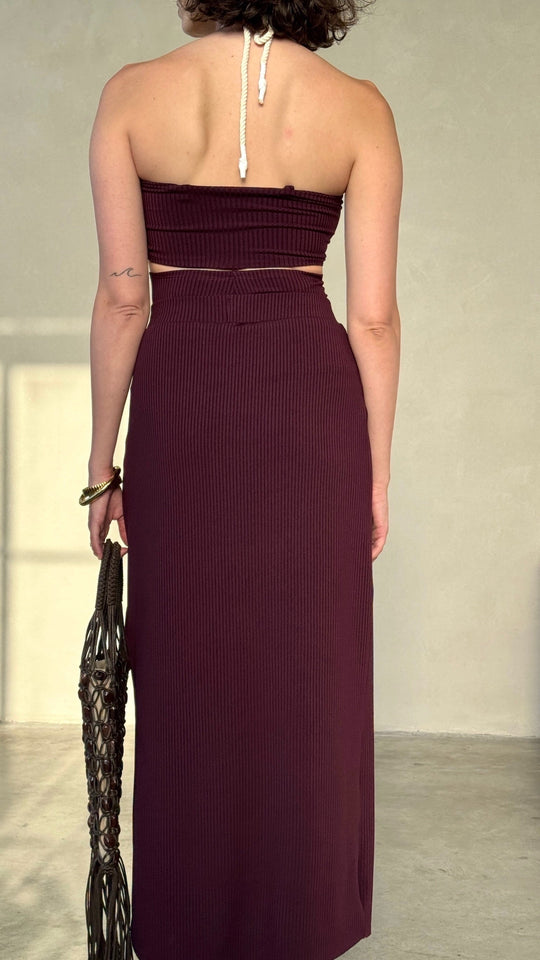 חצאית אלכס - סגול חציל