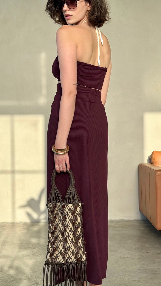 חצאית אלכס - סגול חציל