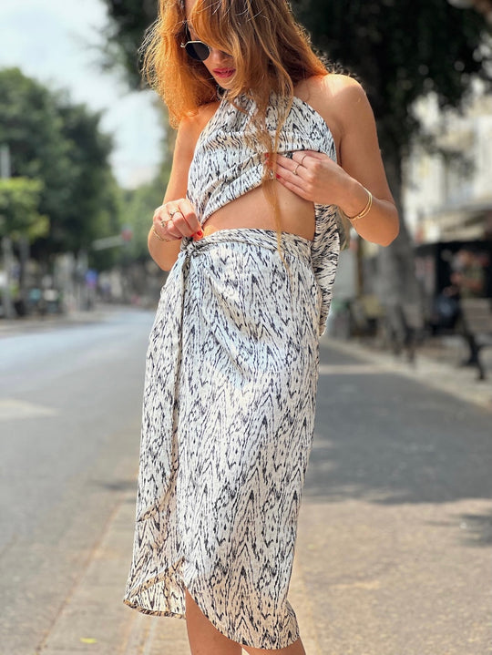 חצאית פלמה - לבן