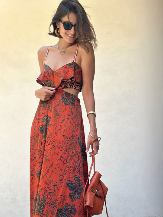 שמלת כרמן - בריק פרחוני