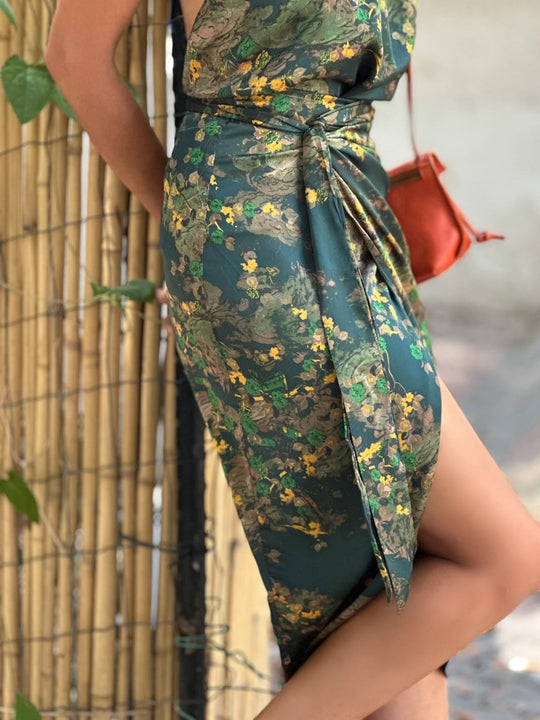 חצאית פלמה - ירוק בקבוק