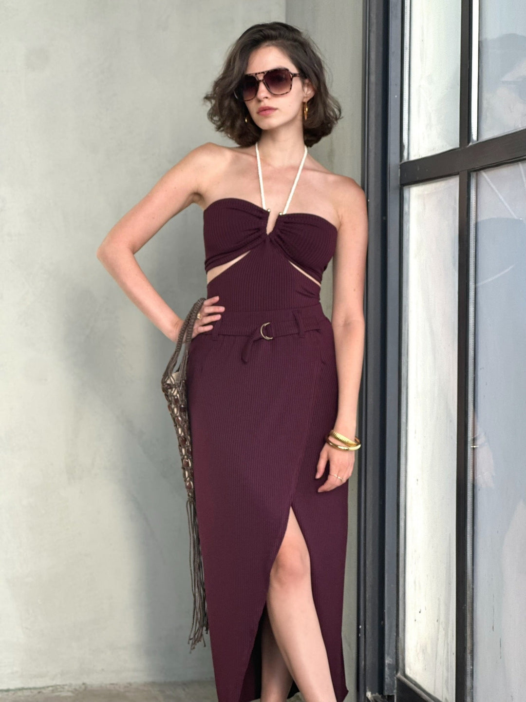 חצאית אלכס - סגול חציל