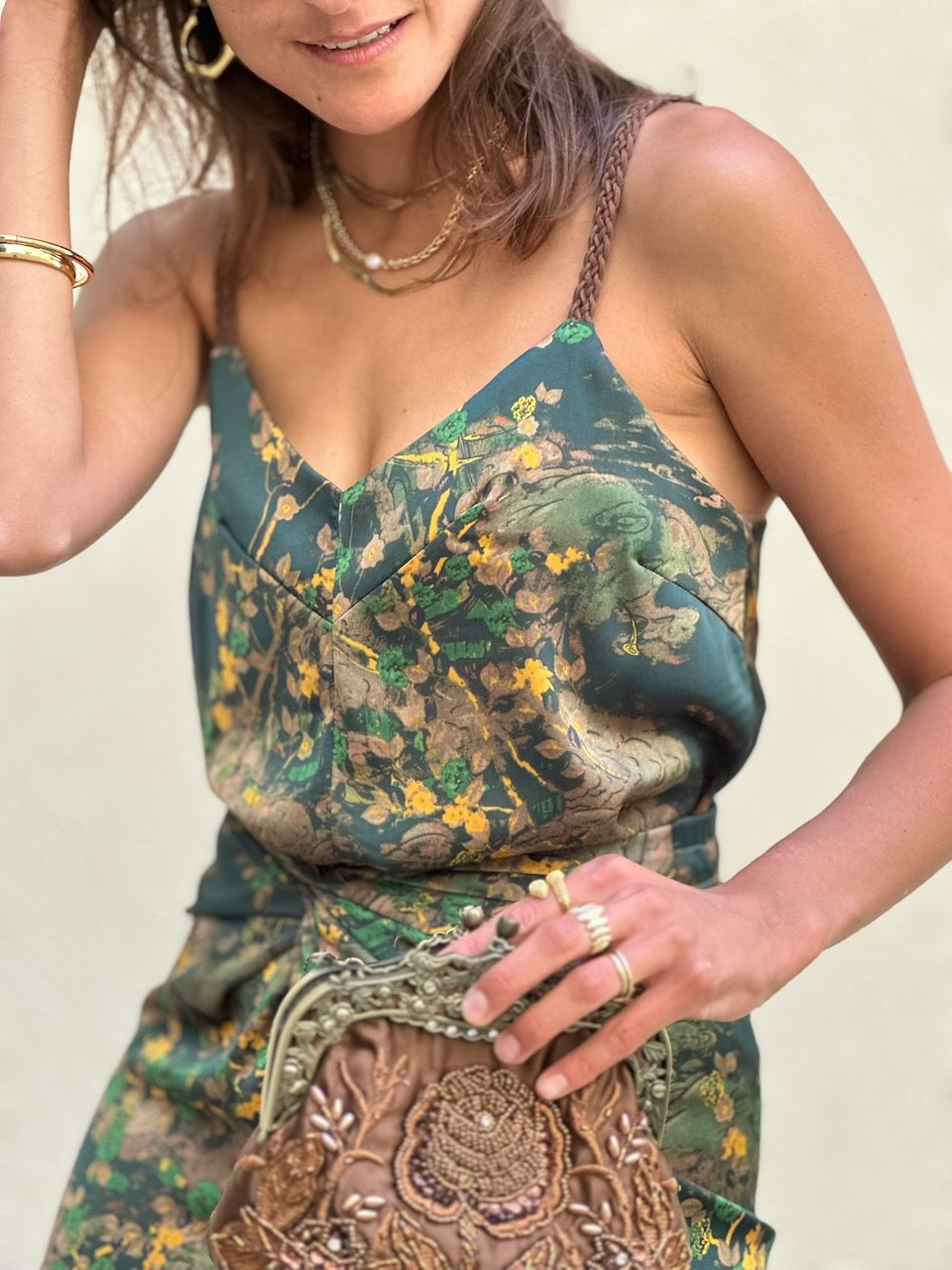 גופיית אתנה - ירוק בקבוק