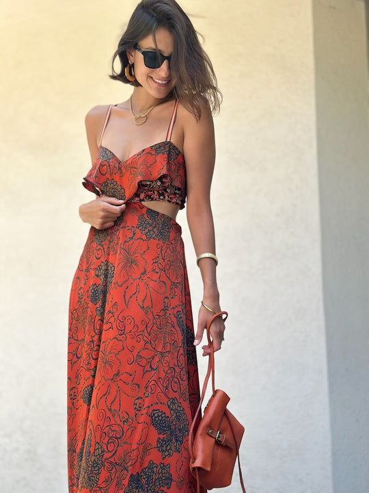 שמלת כרמן - בריק פרחוני