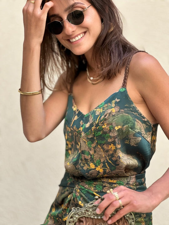 גופיית אתנה - ירוק בקבוק