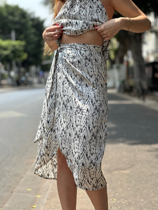 חצאית פלמה - לבן